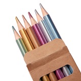Набор цветных карандашей METALLIC, 6 цветов, дерево, картон