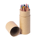 Набор цветных карандашей мини FLORA ,12 цветов, в тубе, дерево, картон