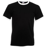 Футболка "Ringer T", черный с белым_XL, 100% хлопок, 165 г/м2 Футболка "Ringer T", черный с белым_XL, 100% хлопок, 165 г/м2