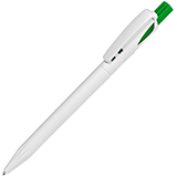 TWIN, ручка шариковая, ярко-зеленый/белый, пластик