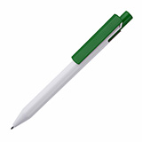 Ручка шариковая Zen, белый/зеленый, пластик