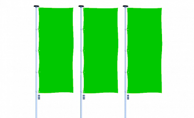 Зеленый флаг расцвечивания 90х135 см.