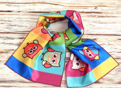 Платок Шанель 20х90 см, с полной запечаткой