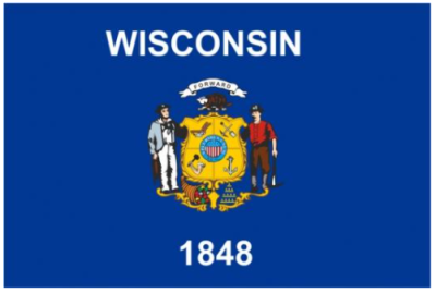 Флаг Штата Висконсин (США) 90х135 см