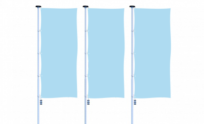 Светло-голубой флаг расцвечивания 90х135 см.